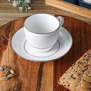 White Tea Cup And Saucer