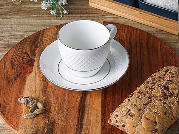 White Tea Cup And Saucer