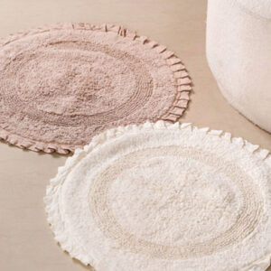Circular Frilled Cotton Floor Mats
