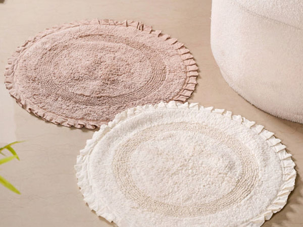 Circular Frilled Cotton Floor Mats