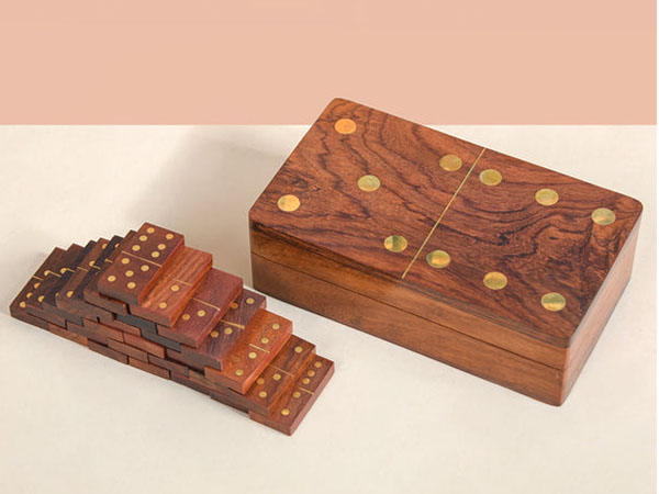 Handcrafted Wooden Dominos Game