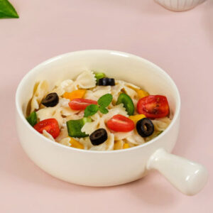 Pastel Cream Ceramic Bowl With Handle Pastel Cream Ceramic Bowl With Handle