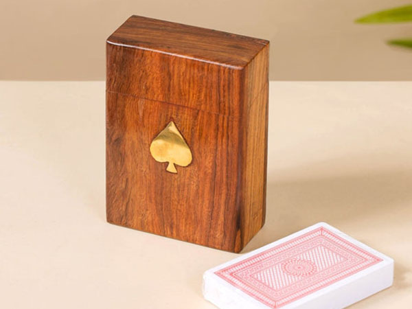 Wooden Playing Card Box