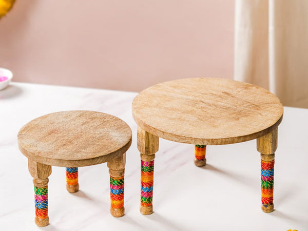 Wooden Round Table Platters